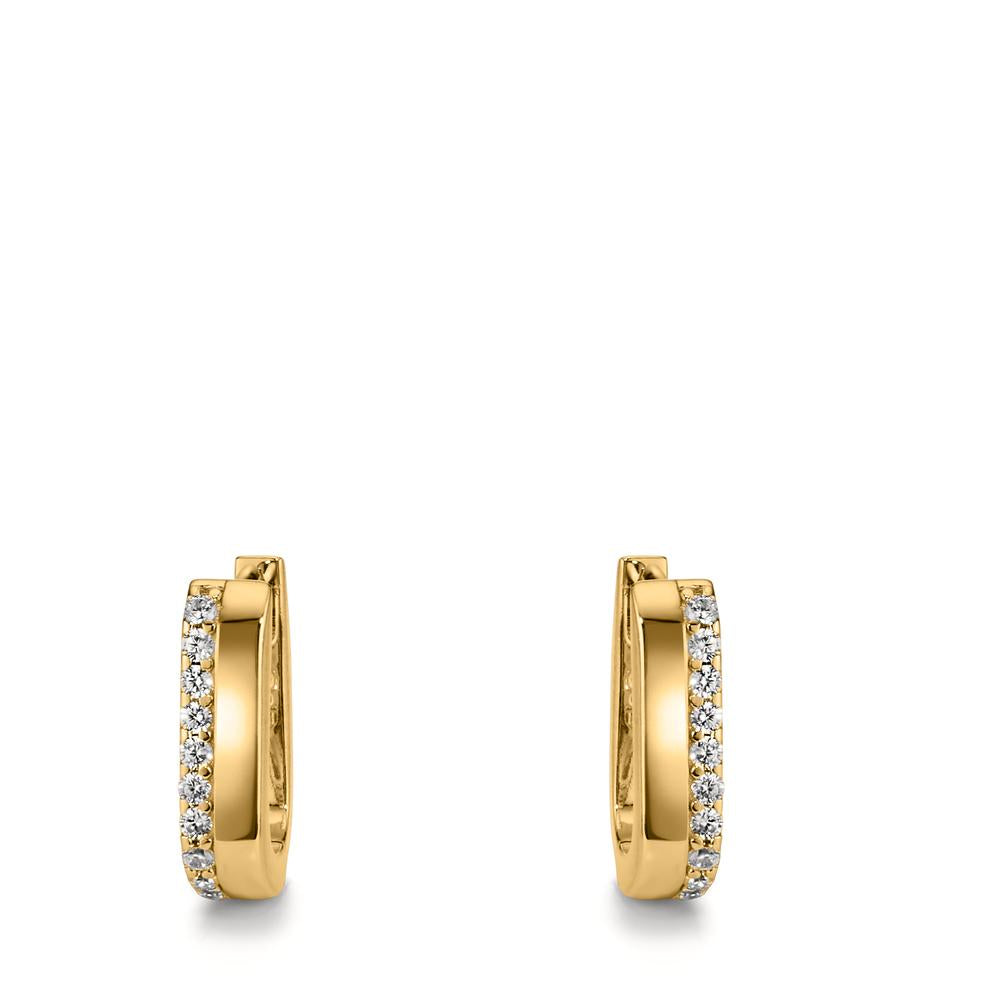 Aro con bisagra Plata Circonita 20 piedras Amarillo Dorado