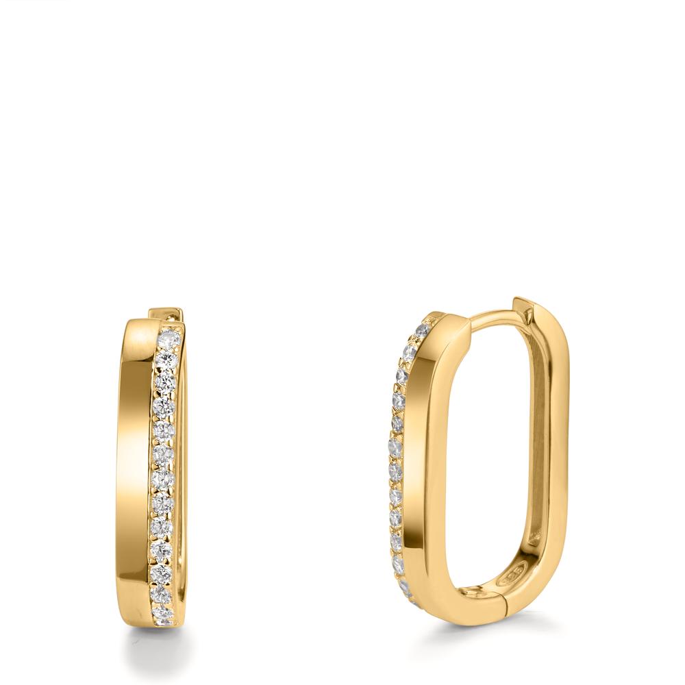 Aro con bisagra Plata Circonita 28 piedras Amarillo Dorado