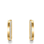Aro con bisagra Plata Circonita 28 piedras Amarillo Dorado