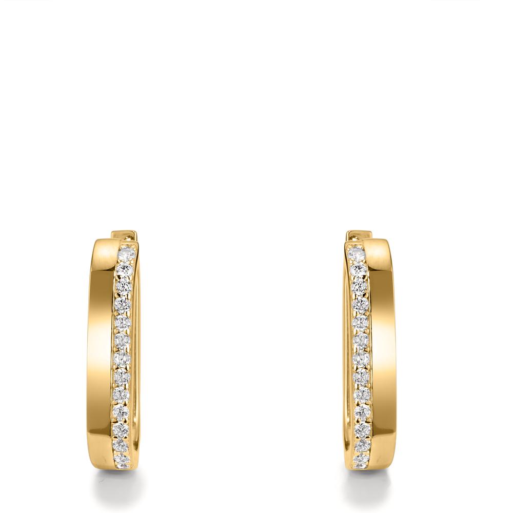 Aro con bisagra Plata Circonita 28 piedras Amarillo Dorado