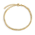Pulsera Plata Circonita Dorado