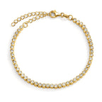 Pulsera Plata Circonita Dorado