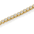 Pulsera Plata Circonita Dorado