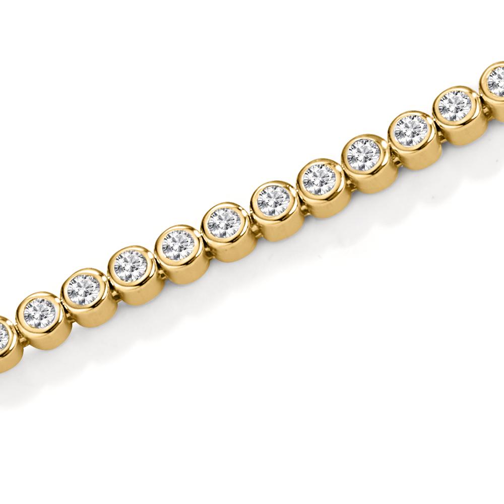 Pulsera Plata Circonita Dorado