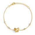 Pulsera Plata Circonita Dorado Mariposa