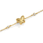 Pulsera Plata Circonita Dorado Mariposa