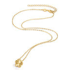 Collar Plata Amarillo Dorado Flor 40-45 cm
