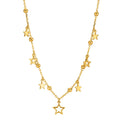 Collar Plata Circonita Dorado estrella 40-45 cm