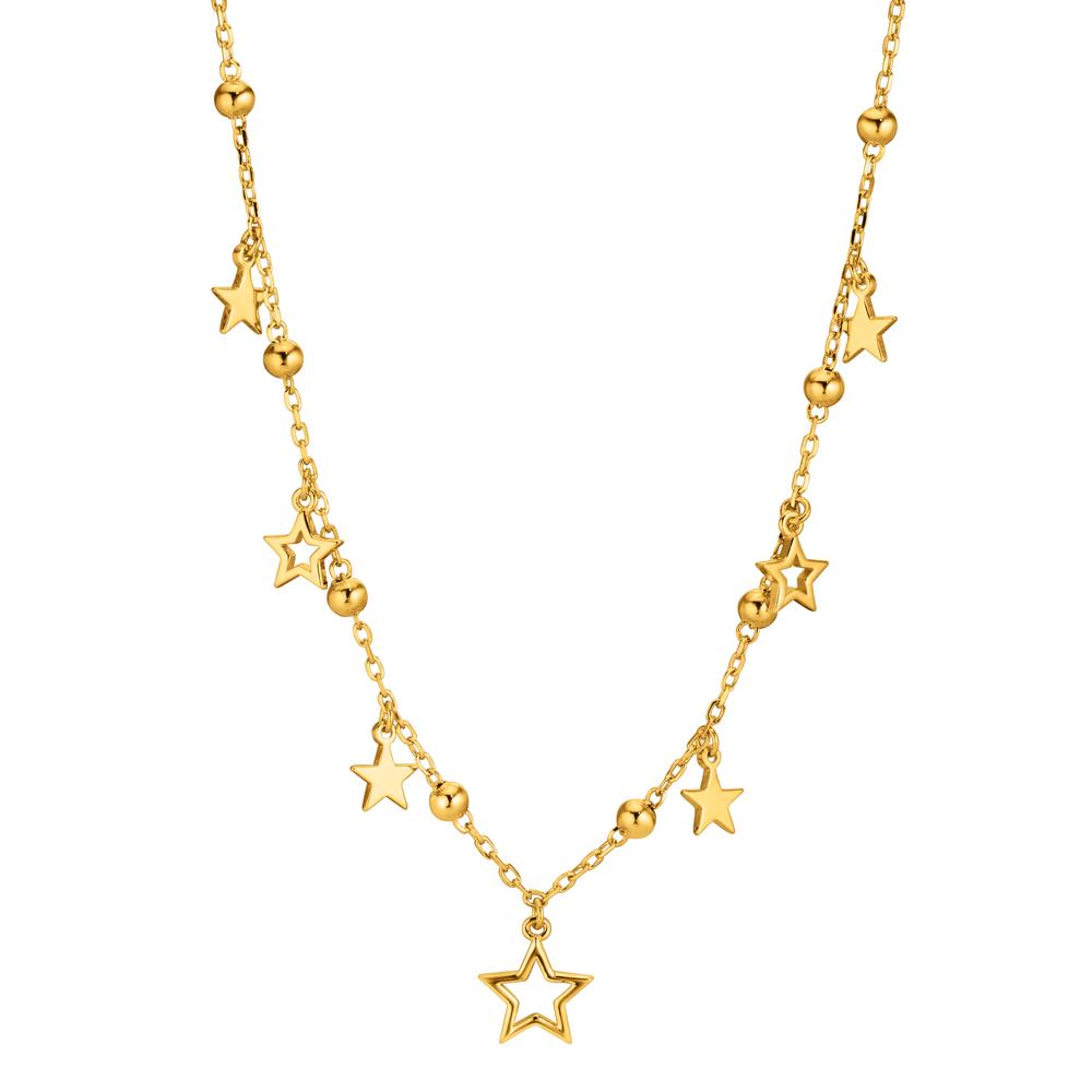 Collar Plata Circonita Dorado estrella 40-45 cm