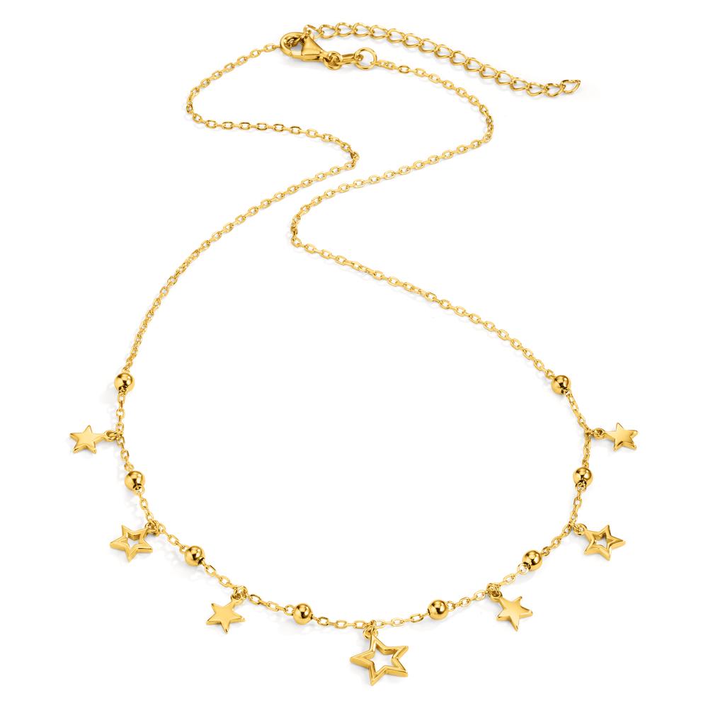 Collar Plata Circonita Dorado estrella 40-45 cm
