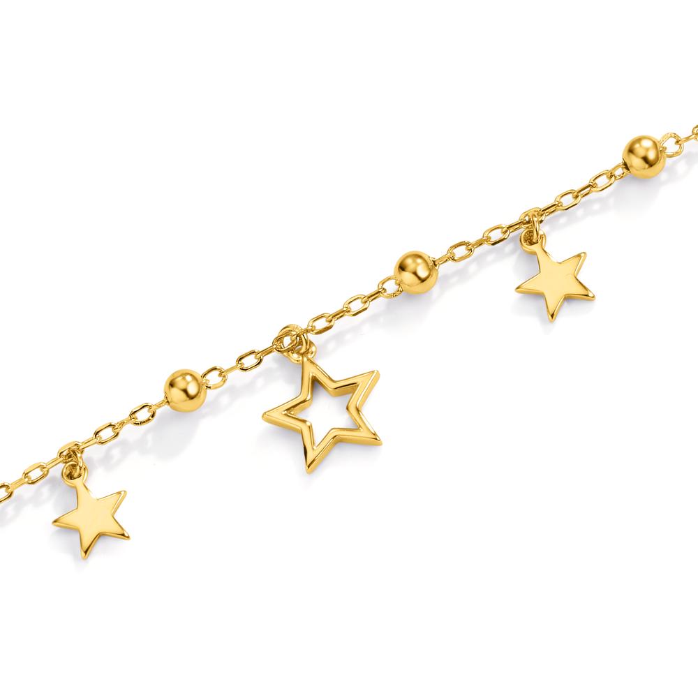 Pulsera Plata Circonita Amarillo Dorado estrella