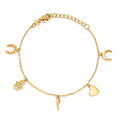Pulsera Plata Circonita Amarillo Dorado
