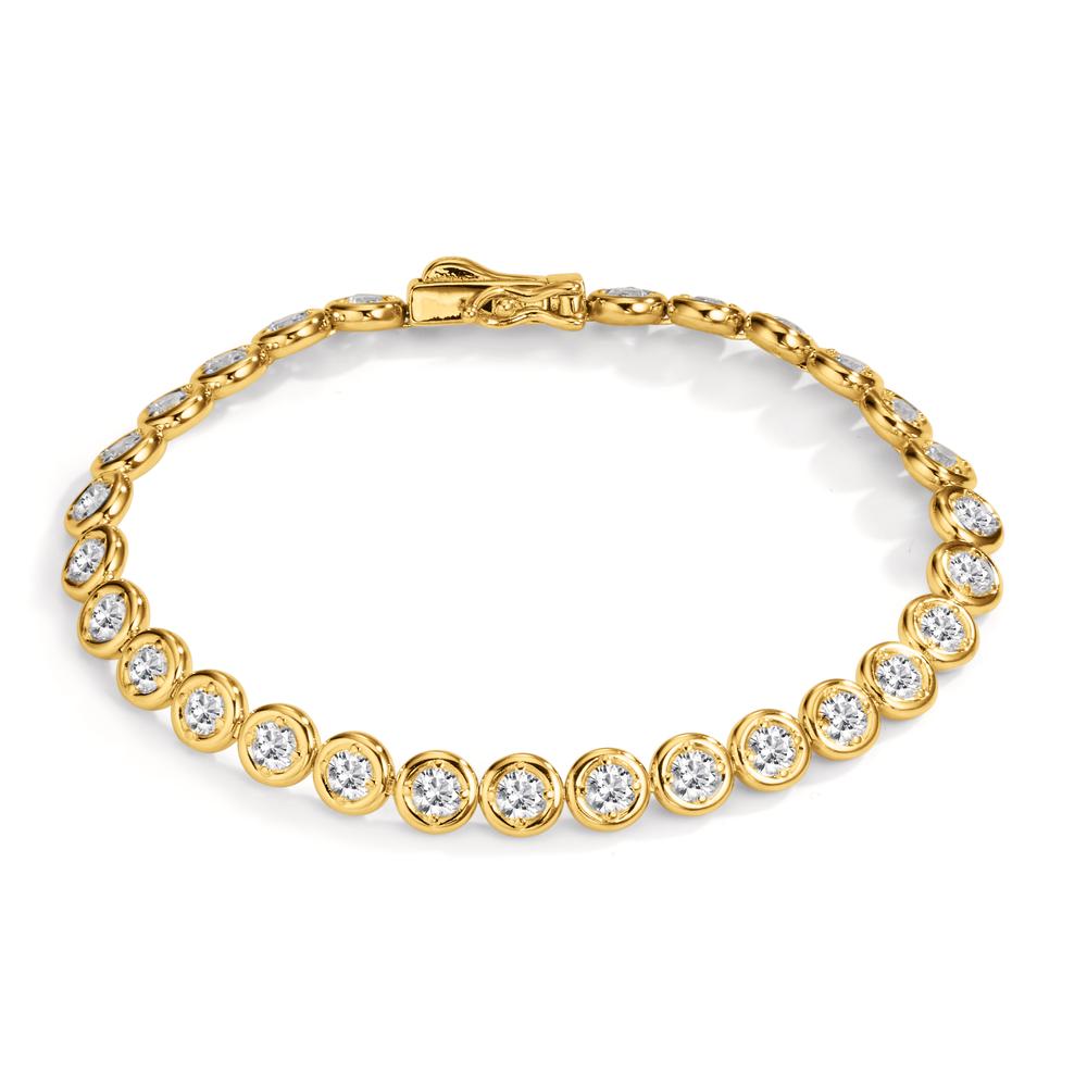 Pulsera Plata Circonita 28 piedras Dorado