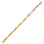 Pulsera Plata Circonita 28 piedras Dorado