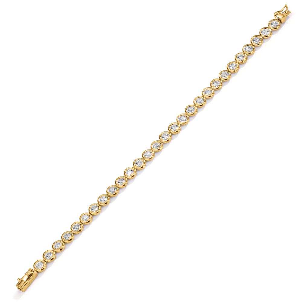 Pulsera Plata Circonita 28 piedras Dorado