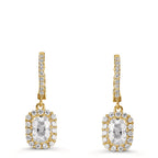 Pendientes Plata Circonita Amarillo Dorado