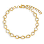 Pulsera Plata Circonita Amarillo Dorado