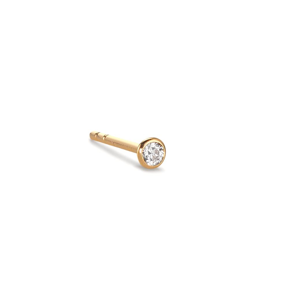 Pendientes 1ud 750/oro amarillo de 18 quilates Circonita Ø2.5 mm