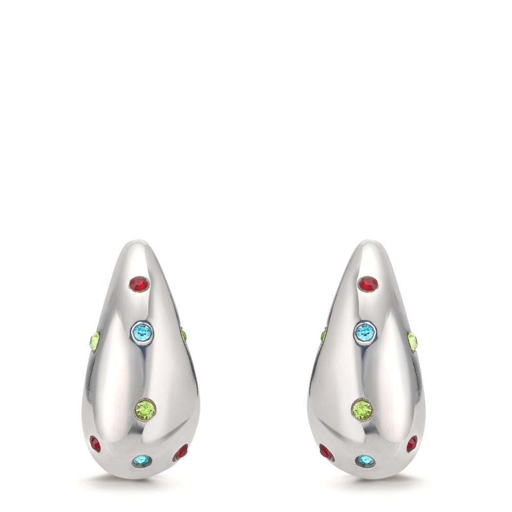 Pendientes Plata Circonita vistoso, 24 piedras