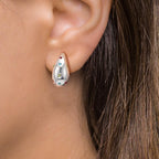 Pendientes Plata Circonita vistoso, 24 piedras