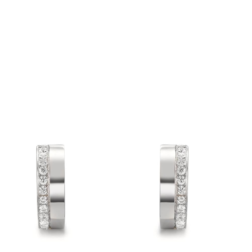 Aros Plata Circonita Rodio plateado