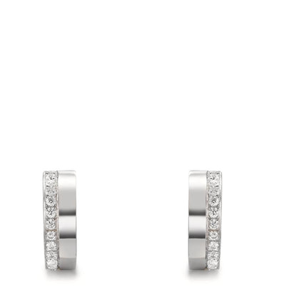 Aros Plata Circonita Rodio plateado