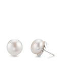 Pendientes Plata Rodio plateado Perla cultivada de agua dulce, 2 Perlas, 11 mm Ø11 mm