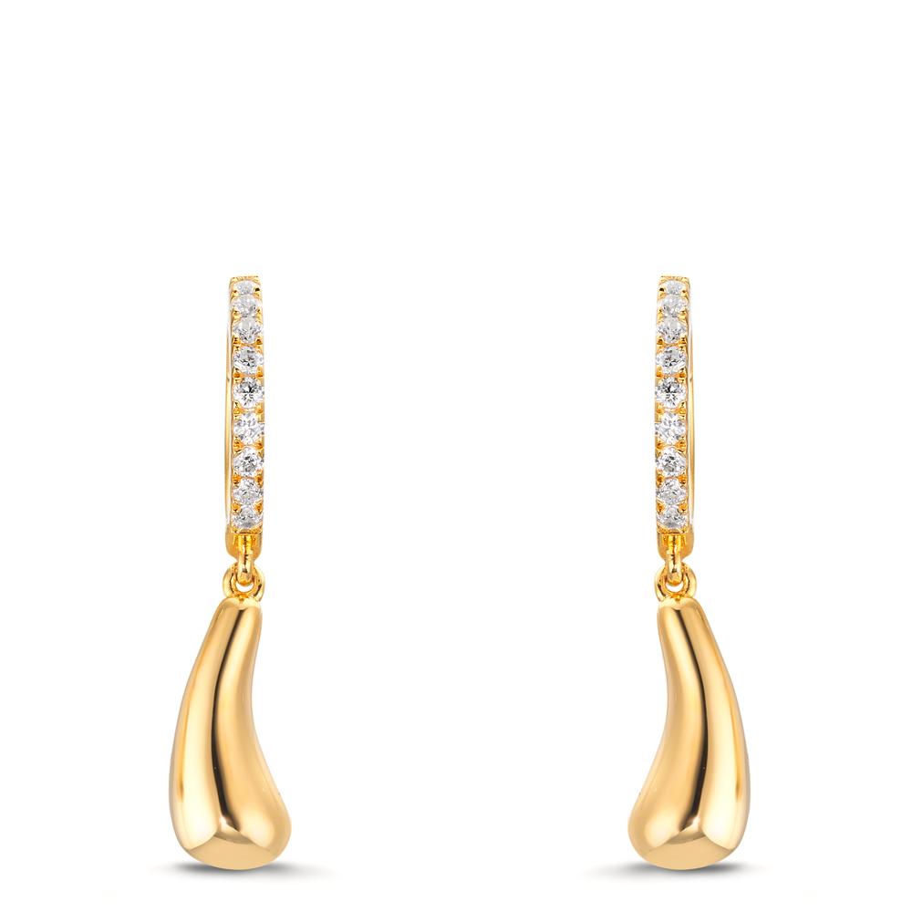 Aro con bisagra Plata Circonita 18 piedras Amarillo Dorado