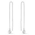 Aretes Plata Rodio plateado [shining Pearls], 2 Perlas, 5 mm