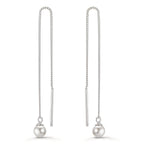 Aretes Plata Rodio plateado [shining Pearls], 2 Perlas, 5 mm