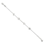 Pulsera Plata Circonita Rodio plateado 16-18 cm
