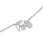 Pulsera Plata Circonita Rodio plateado Elefante