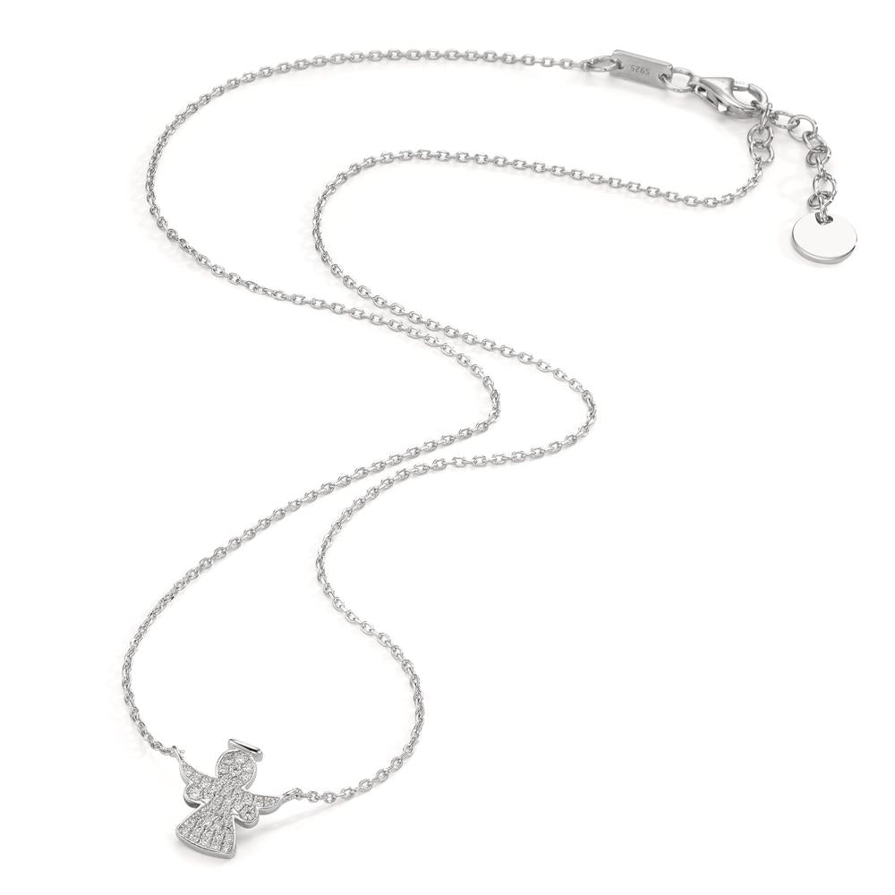 Collar Plata Circonita Rodio plateado Ángel guardian 40-43 cm