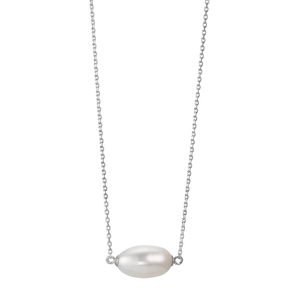 Collar Plata Rodio plateado Perla cultivada de agua dulce 40-43 cm