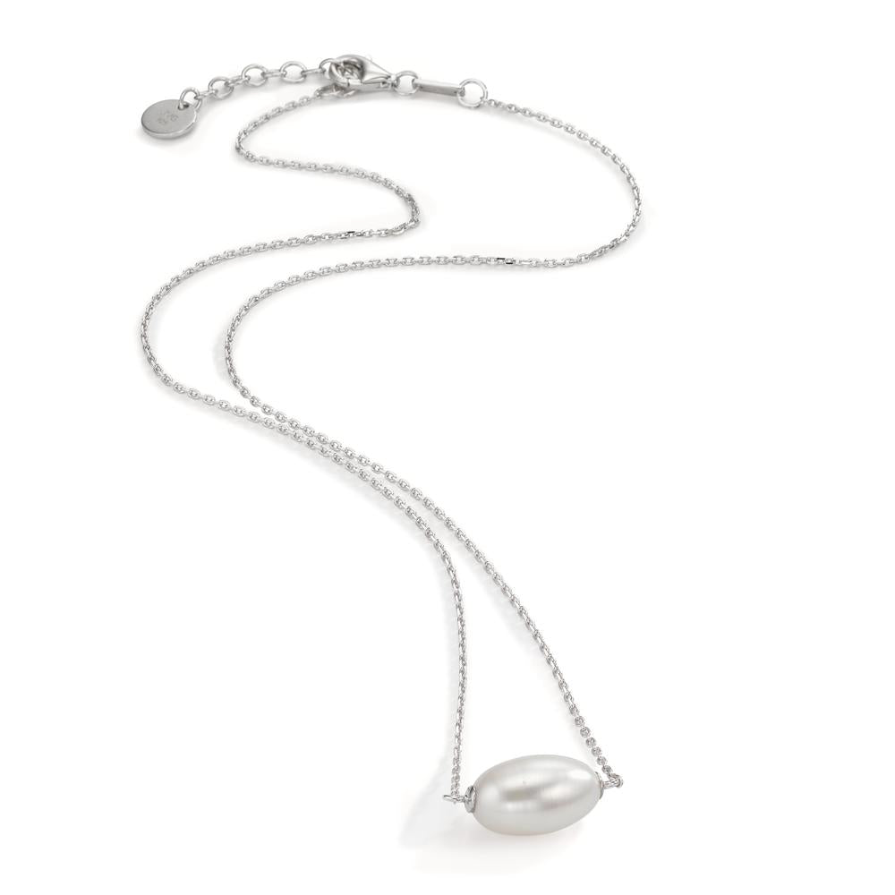 Collar Plata Rodio plateado Perla cultivada de agua dulce 40-43 cm