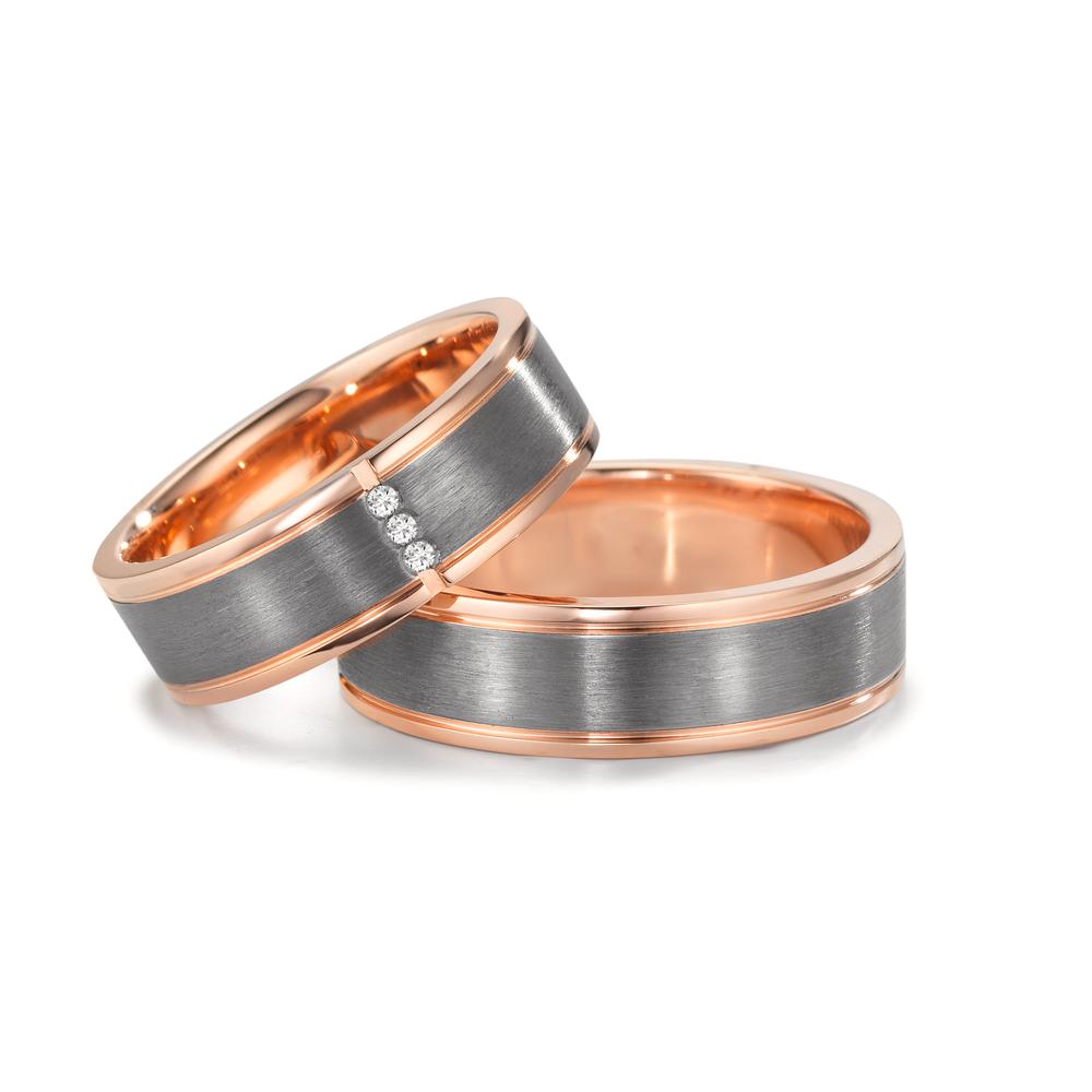 Anillo de pareja Oro rojo de 585/14 kt., 999 tantalio