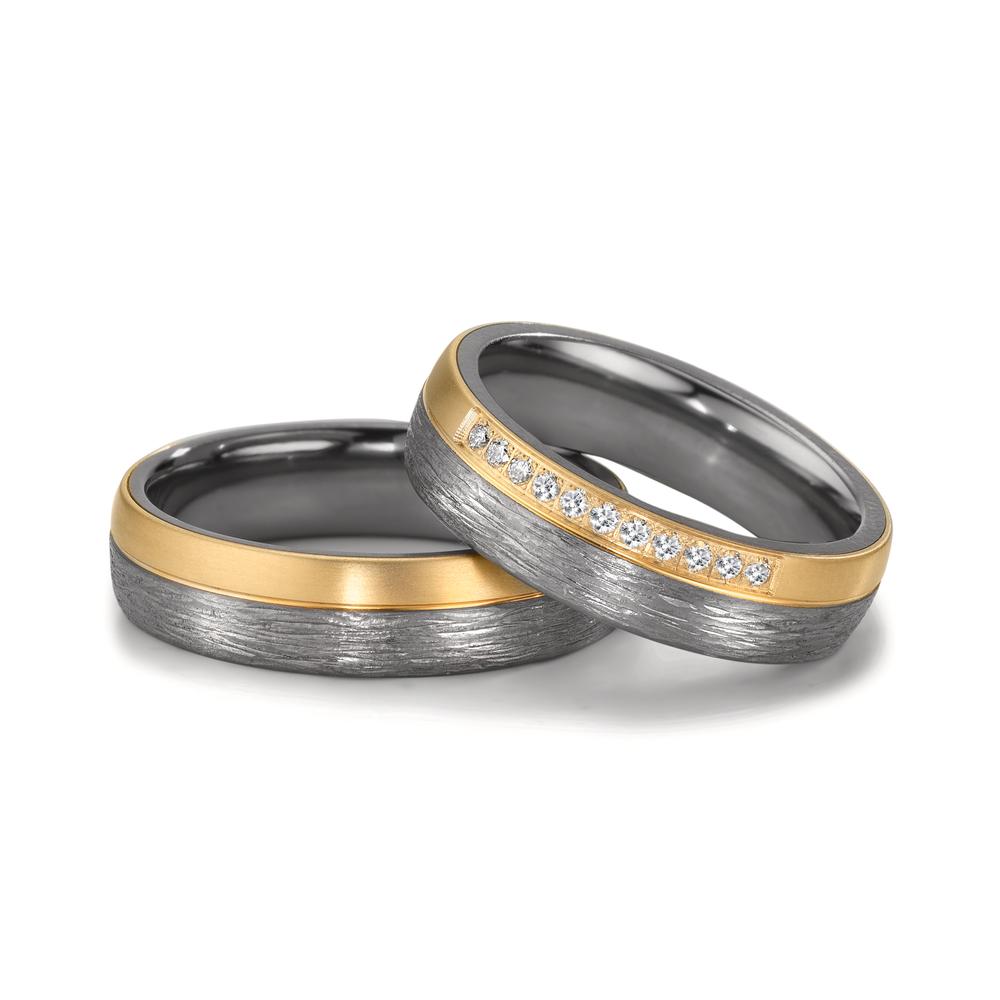 Anillo de pareja 999 tantalio, Oro amarillo de 585/14 kt.