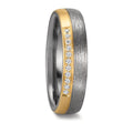 Anillo de pareja 999 tantalio, Oro amarillo de 585/14 kt. Diamante 0.11 ct, 11 piedras, w-si