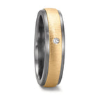 Anillo de pareja 999 tantalio, Oro amarillo de 585/14 kt. Diamante 0.03 ct, w-si