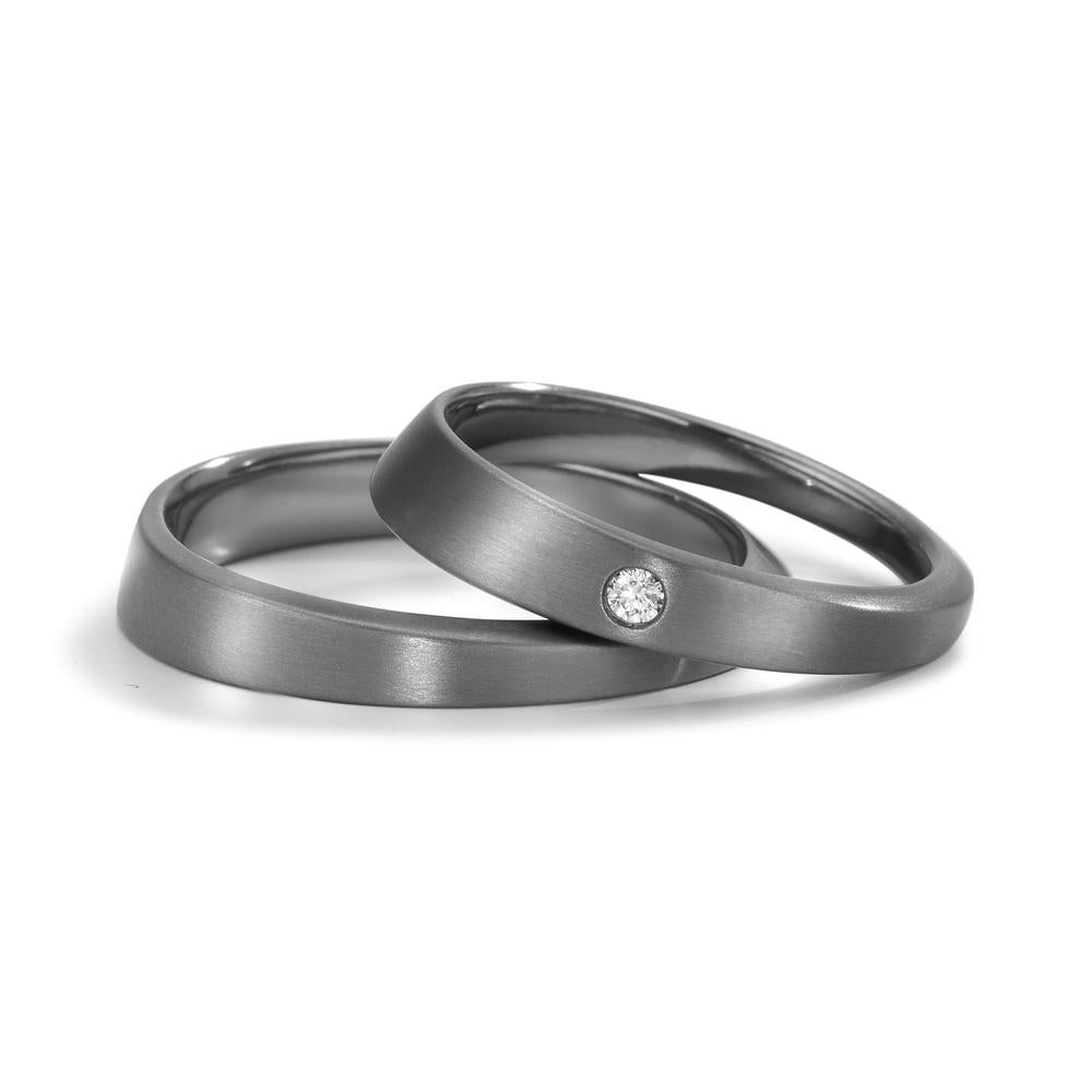 Anillo de pareja 999 tantalio Diamante 0.03 ct, w-si