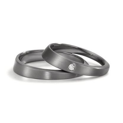 Anillo de pareja 999 tantalio Diamante 0.03 ct, w-si