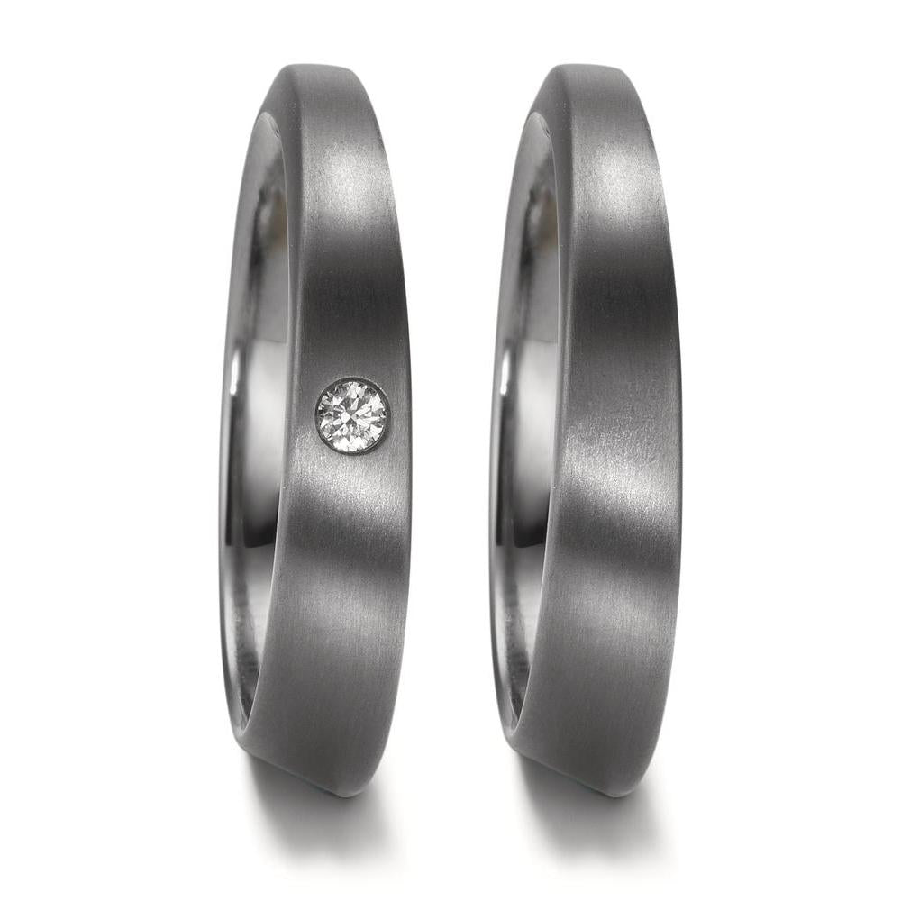 Anillo de pareja 999 tantalio Diamante 0.03 ct, w-si