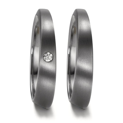 Anillo de pareja 999 tantalio Diamante 0.03 ct, w-si