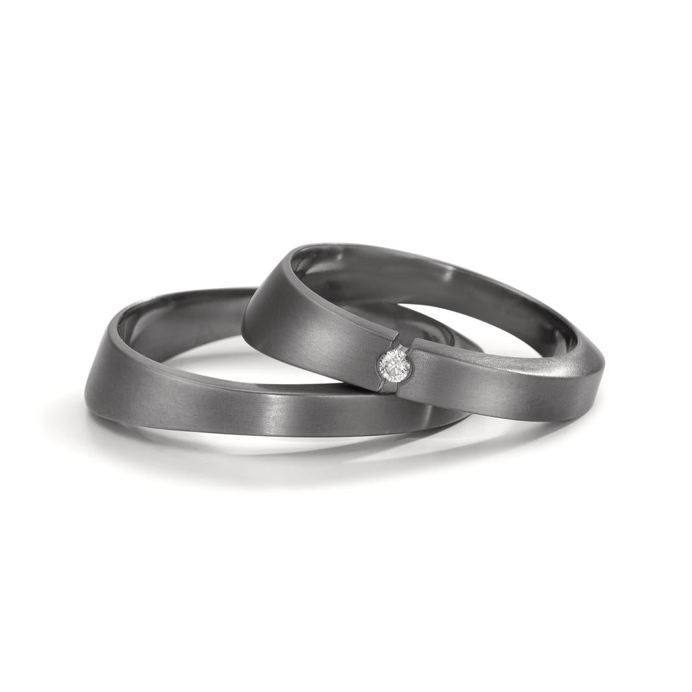 Anillo de pareja 999 tantalio Diamante 0.03 ct, w-si