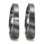 Anillo de pareja 999 tantalio Diamante 0.03 ct, w-si
