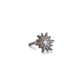 Pendientes 1ud Plata Circonita Patinado Edelweiss Ø7 mm