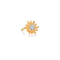 Pendientes 1ud Oro amarillo de 375/9K Circonita Bicolor Edelweiss Ø7 mm