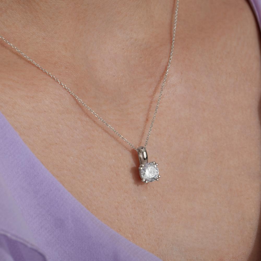 Collar con colgante Oro blanco de 375/9 quilates 40-42 cm