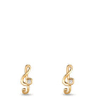 Pendientes Plata Circonita 2 piedras Amarillo Dorado clave