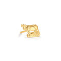 Pendientes 1ud Plata Amarillo Dorado Vaca